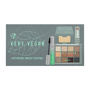 W7 - Very Vegan Gift Set - Natural Nudes Eyeshadow, Mascara, Highlighter, Lipstick Makeup Kit - Perfect, Vegan, Cruelty Free Makeup Gift Set