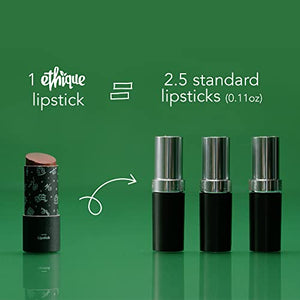 Ethique Dahlia Satin Matte Lipstick - Terracotta Brown - Plastic-Free, Vegan, Cruelty-Free, Eco-Friendly, 0.28 oz (Pack of 1)