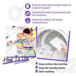 Laundry Detergent Sheets Up to 160 Loads, Lavender - Great For Travel,Apartments, Dorms,CLEARALIF Laundry Detergent Strips Eco Friendly & Hypoallergenic