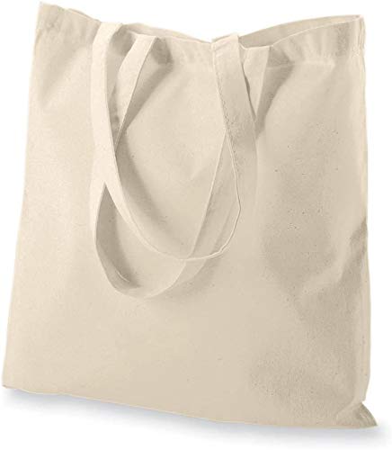 Bagsmart Tote Bag 18 Pack Natural Cotton Tote Bags 15 X 16 Inch