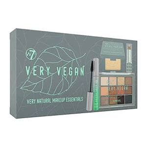 W7 - Very Vegan Gift Set - Natural Nudes Eyeshadow, Mascara, Highlighter, Lipstick Makeup Kit - Perfect, Vegan, Cruelty Free Makeup Gift Set
