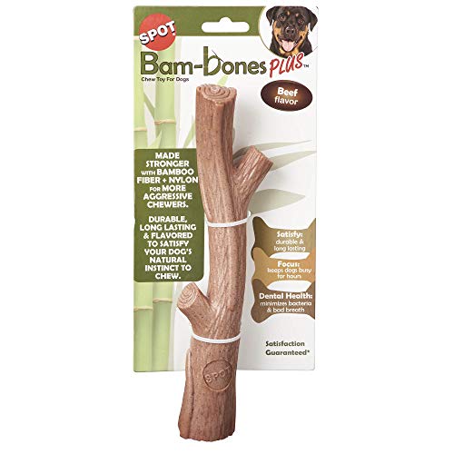 SPOT by Ethical Products- Bambone Bamboo Stick Durable Dog Chew Toy for Aggressive Chewers – Great Dog Chew Toy for Puppies and Puppy Teething Toy – A Non Splintering Alternative to Real Wood - Large