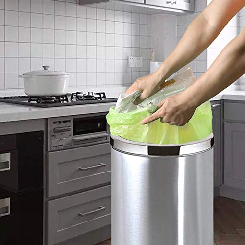 13-15 Gallon Trash Bags Biodegradable Trash Bags Compostable Garbage Bags Recycling Unscented Tall Kitchen Trash Bags for Kitchen, Yard,
