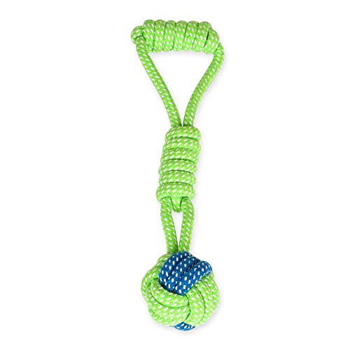 Sunglow Knotted Woven Pet Dog Toy，Eco-Friendly Cotton Rope Toys, Bite-Resistant Rope Knot Dog Toy，Medium/Small Dogs Toy，Not Suitable for Dogs with Strong Aggressive Chewing