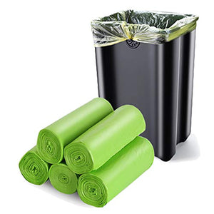 13-15 Gallon Trash Bags Biodegradable Trash Bags Compostable Garbage Bags Recycling Unscented Tall Kitchen Trash Bags for Kitchen, Yard, Lawn,Office(75 Counts, Green)