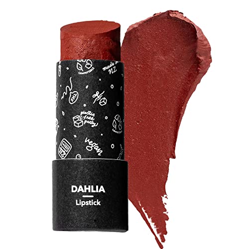 Ethique Dahlia Satin Matte Lipstick - Terracotta Brown - Plastic-Free, Vegan, Cruelty-Free, Eco-Friendly, 0.28 oz (Pack of 1)