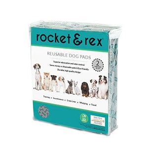 rocket & rex Washable Pee Pads for Dogs | Reusable Puppy Pads and Whelping Pads | Waterproof, Absorbent, Easy Cleanup | Tons of Uses in Home | Single Purchase, Reduces Waste