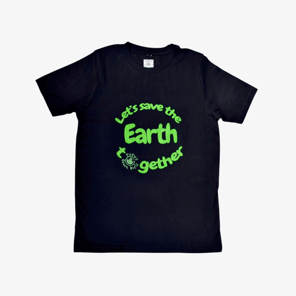 Black 'Let's Save the Earth Together' T-Shirt