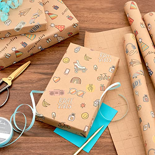 Meters Brown Kraft Wrapping Paper Roll  Gift Wrapping Paper Roll Brown -  Brown Kraft - Aliexpress