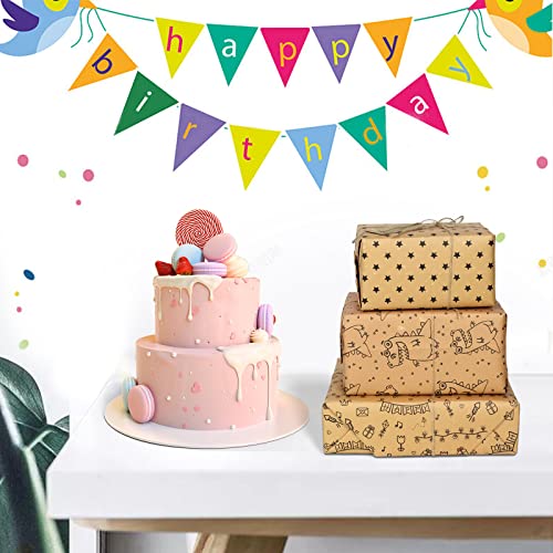 Rapping Paper Wrapping Paper Set,Eco Gift Wrapping Paper Folded Sheets,Birthday Gift