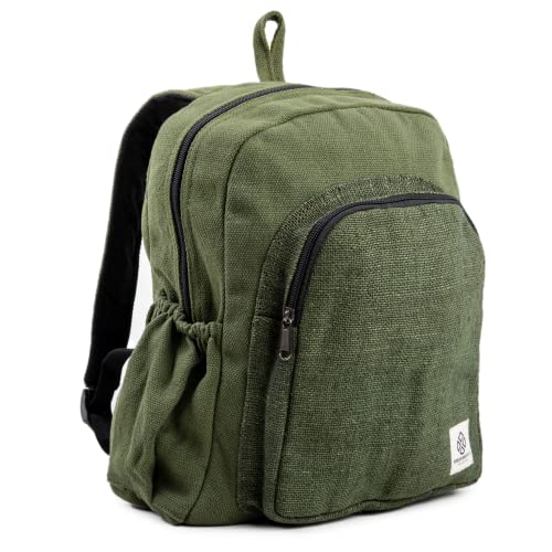 Organic Hemp Backpack Bag - Eco Friendly Durable Rustic Travel Hiking Friendly Lightweight Causal Bag by Freakmandu