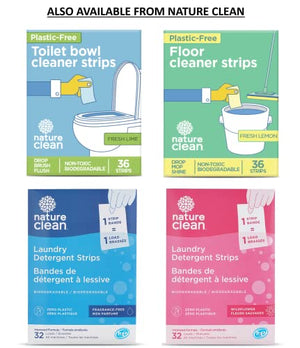 Nature Clean Natural Toilet Bowl Cleaner Strips 36 count, Non-Toxic Plastic-Free Packaging, Eco-Friendly & Septic Safe Toilet Cleaner Strips, Biodegradable Cleaning Strips Remove Stain & Odors, Refresh Toilets & Bathroom. No Bleach, No Chlorine. No Splash