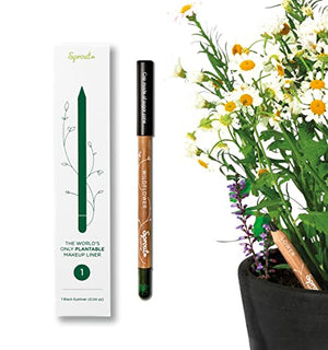 Sprout Waterproof Eyeliner | Smooth & Soft | Vegan Formula | Plantable Eyeliner Pencil with Wildflower Seeds | Eco-Friendly Sustainable Makeup Gift | Black