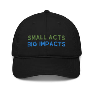 Small Acts Big Impacts Organic Baseball Hat